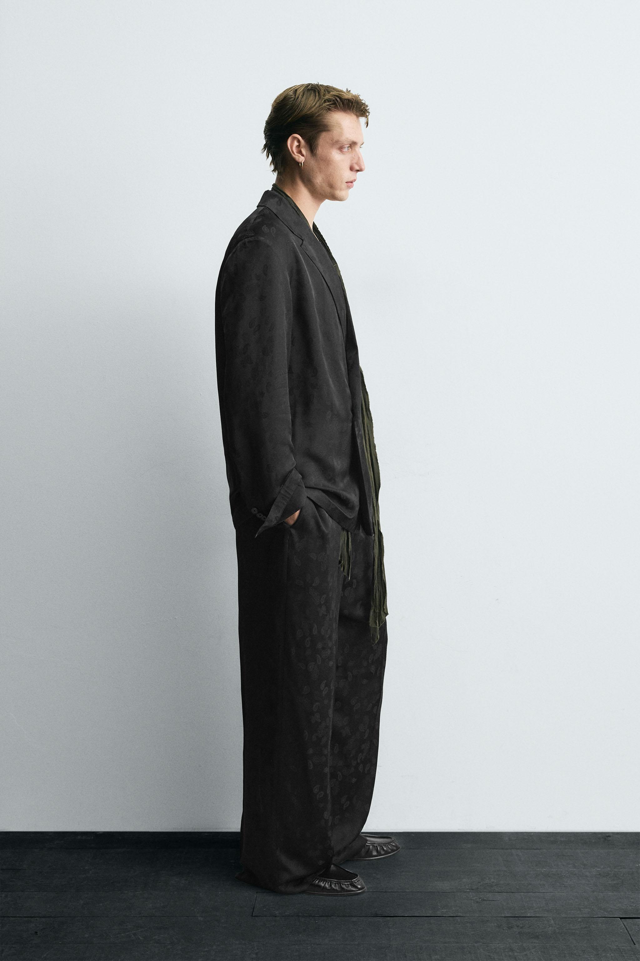 LIMITED EDITION PAISLEY JACQUARD FLOWY SUIT PANTS